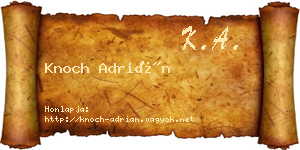 Knoch Adrián névjegykártya