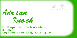 adrian knoch business card